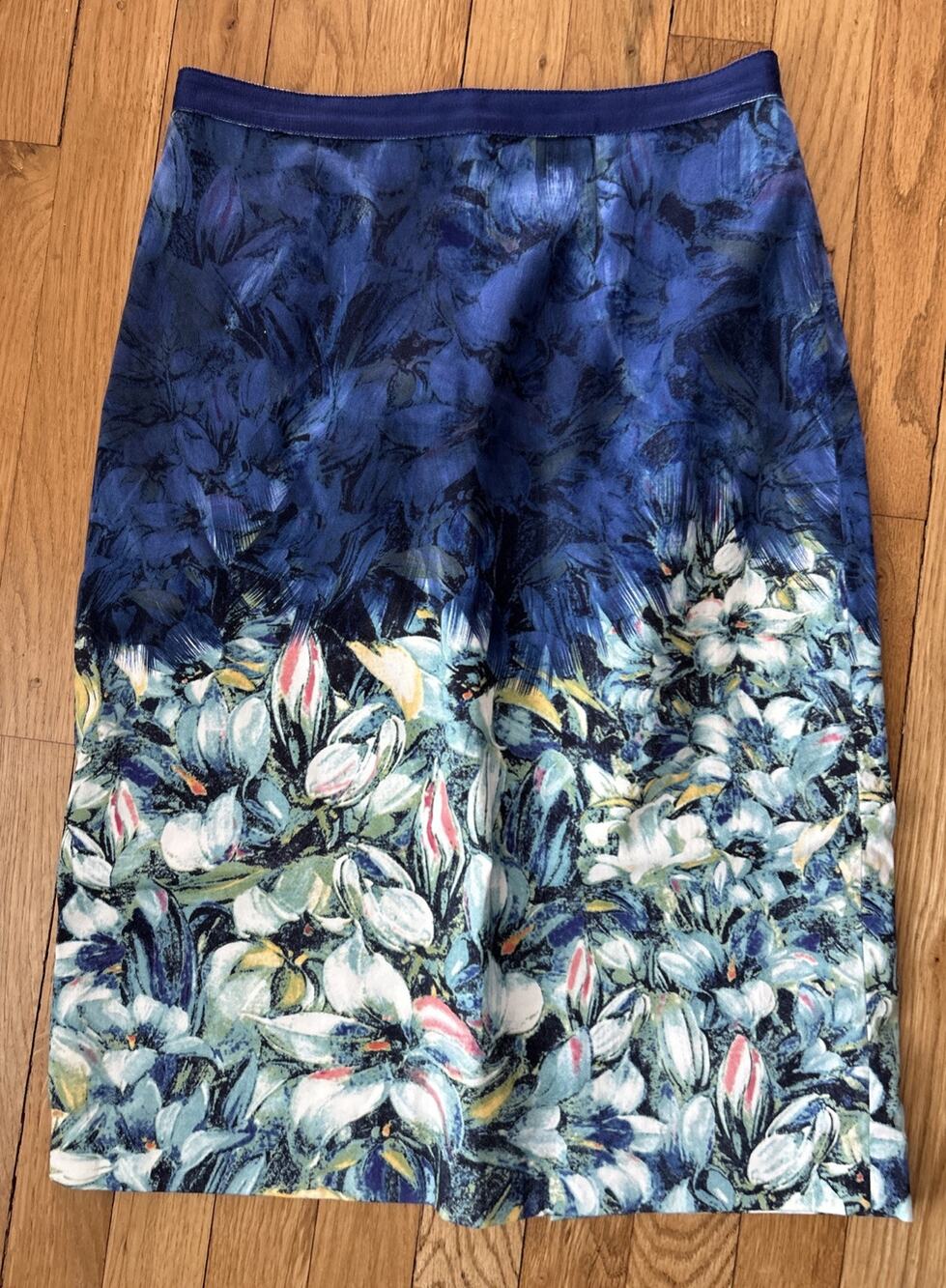 Women’s MOULINETTE SOEURS Floral Pencil Straight Skirt Size 4 *C4